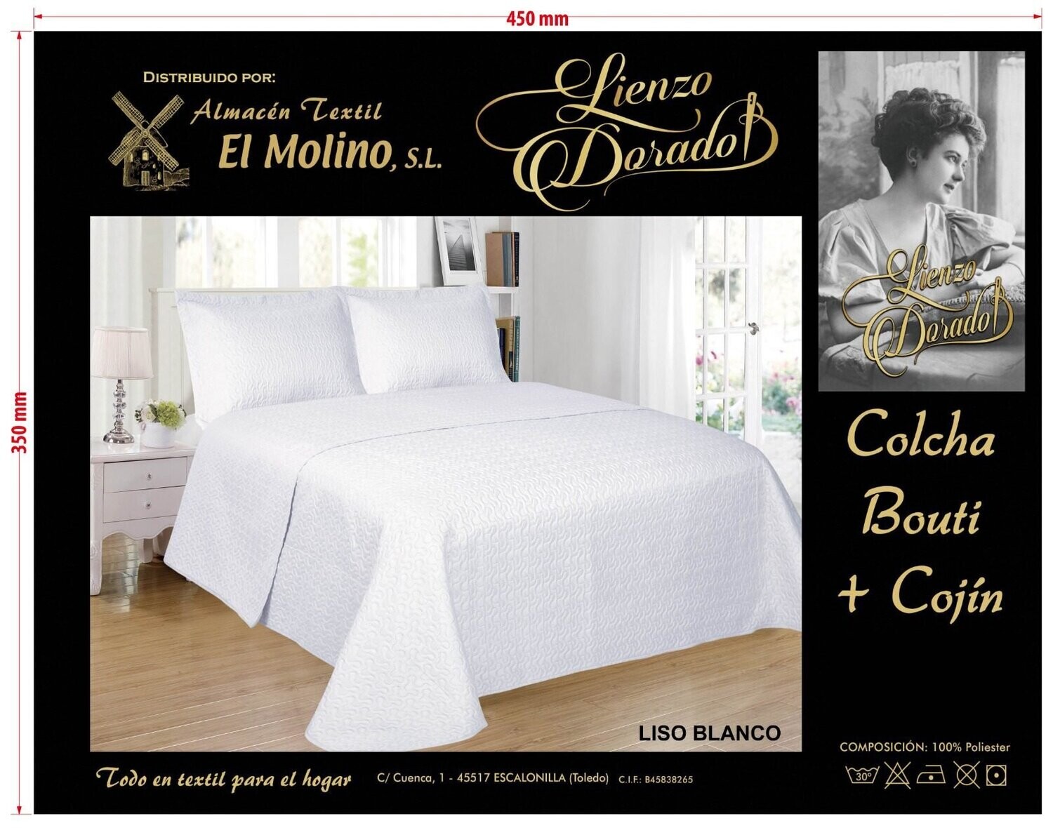Colchas de cama termo sellado reversible, en Blanco tamaños de cama 90cm asta 180cm excepcional relación calidad y precio.