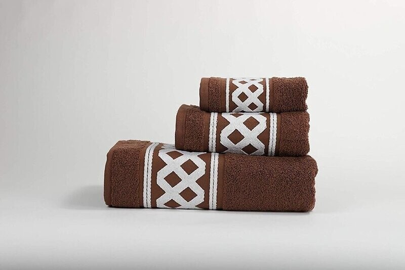 Toallas de baño en,100% algodón Hecho en Portugal, Gran absorción, 500 g / m2, súper Suave. En chocolate Amazonas.