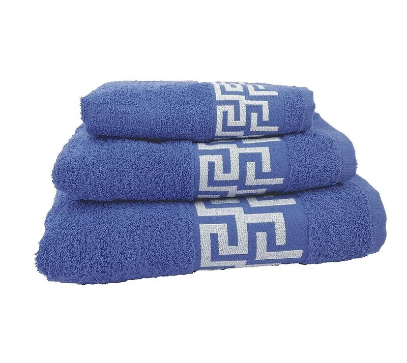 Toallas de baño en Azul, Set 3 100% algodón Portugués , Gran absorción,450 g/m2,súper Suave.