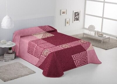 Manta sofá de Terciopelo de Poliéster 220 x 240 cm-Damas en Granate - El Lujo y Confort que Necesitas para Camas de 135 y 150 cm