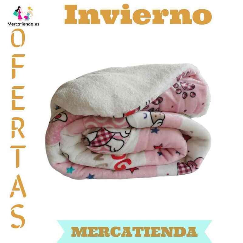 Edredón Nórdico | Borreguillo &amp; Sedalina | +600g Térmico + Funda de Cojín de Regalo | Perritos en Rosa.