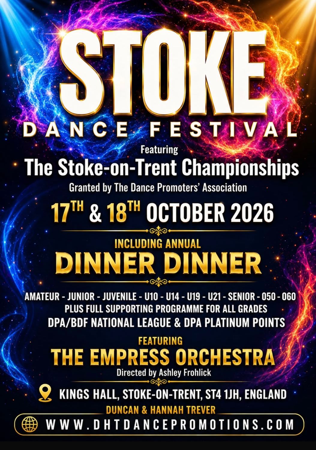 STOKE DANCE FESTIVAL. SOLO ENTRY. SATURDAY 17TH OCTOBER 2026