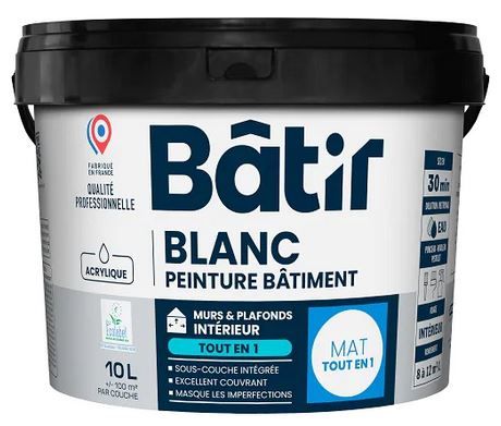 Peinture Mat - blanc 10L