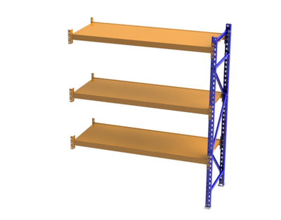 6FT H X 2FT W ASSEMBLY WITH 5FT BEAMS 3 SHELVES