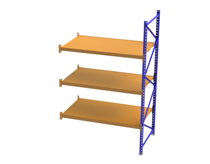 8FT H X 3FT W ASSEMBLY WITH 5FT BEAMS 3 SHELVES
