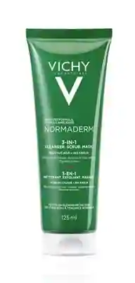 Normaderm 3 in 1 Cleanser, Scrub & Mask for Oily/Acne Skin with salicylic & glycolic acid 125ml