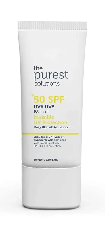 SOLUTIONS Daily Ultimate Moisturizer Invisible UV Protection Shea Butter & 4 Types of Hyaluronic Acid combined with Broad - Spectrum SPF 50+ sun protection SOLUTIONS Daily Ultimate Moisturizer Invisible UV Protection Shea Butter & 4 Types of Hyaluronic Acid combined with Broad - Spectrum SPF 50+ sun protection
