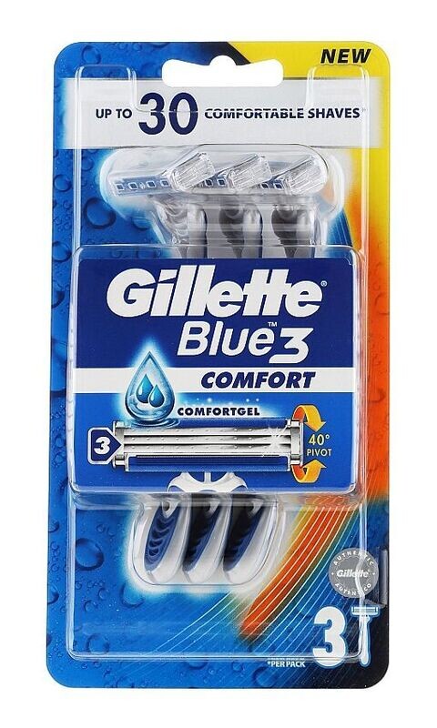 Gillette blue comfort 3 pc