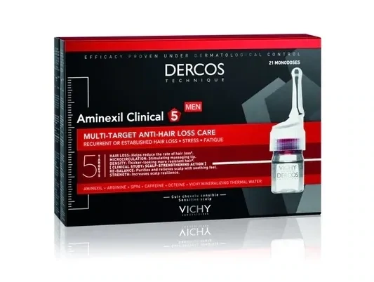 Vichy Dercos Aminexil Clinical 5 Anti-Hair Fall Treatment for Women x21 Doses 6ml