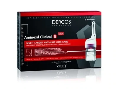 Vichy Dercos Aminexil Clinical 5 Anti-Hair Fall Treatment for Women x21 Doses 6ml