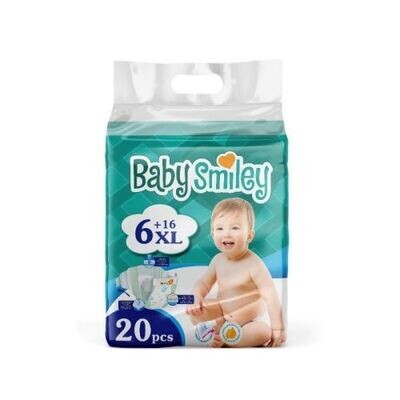 Baby Smiley, X-Large, Number 6, 20 Diapers