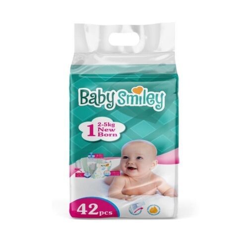 Baby Smiley, Newborn, Number 1, 42 diapers