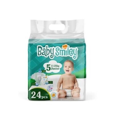 Baby Smiley ,  Junior, Number 5, 24 Diapers