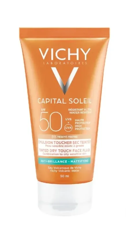 Capital Soleil BB Anti Shine Tinted Sunscreen for Combination to Oily Skin SPF 50+ 50ml