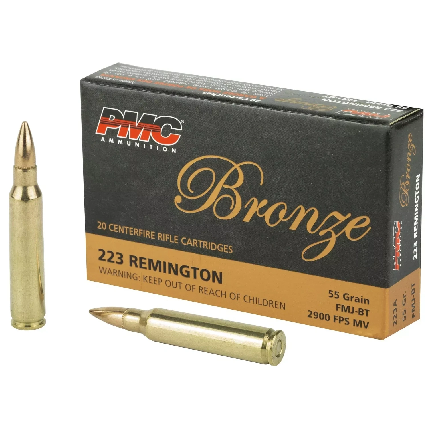 Bronze, 223REM, 55 Grain, 20 Rds