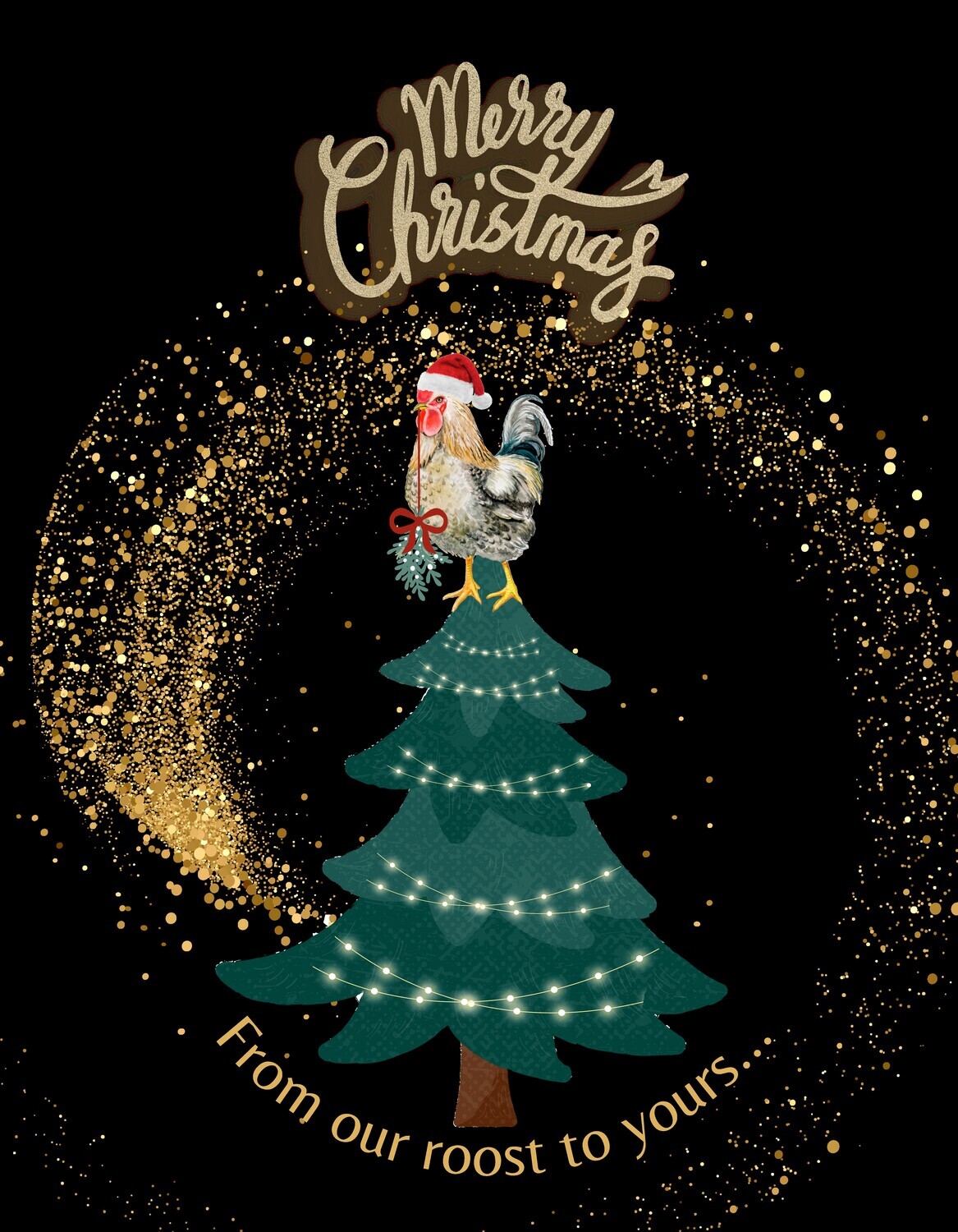 Merry Christmas from our roost to yours- Chicken Tree Topper
