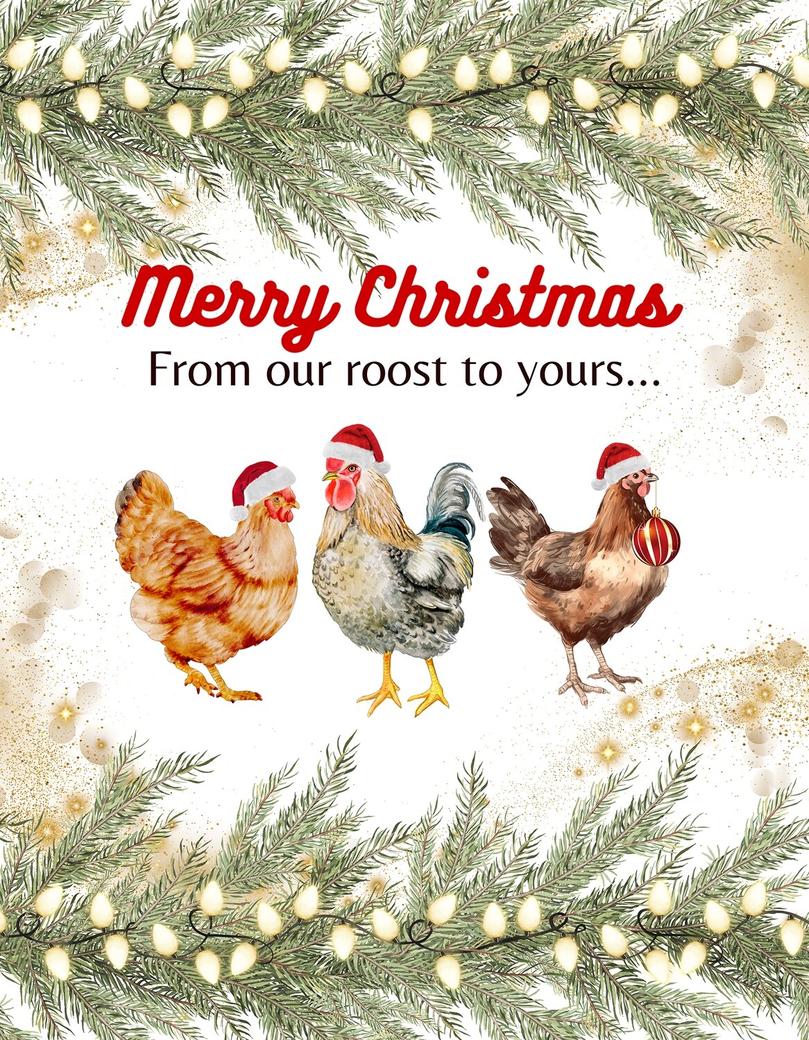 Merry Christmas from our roost to yours