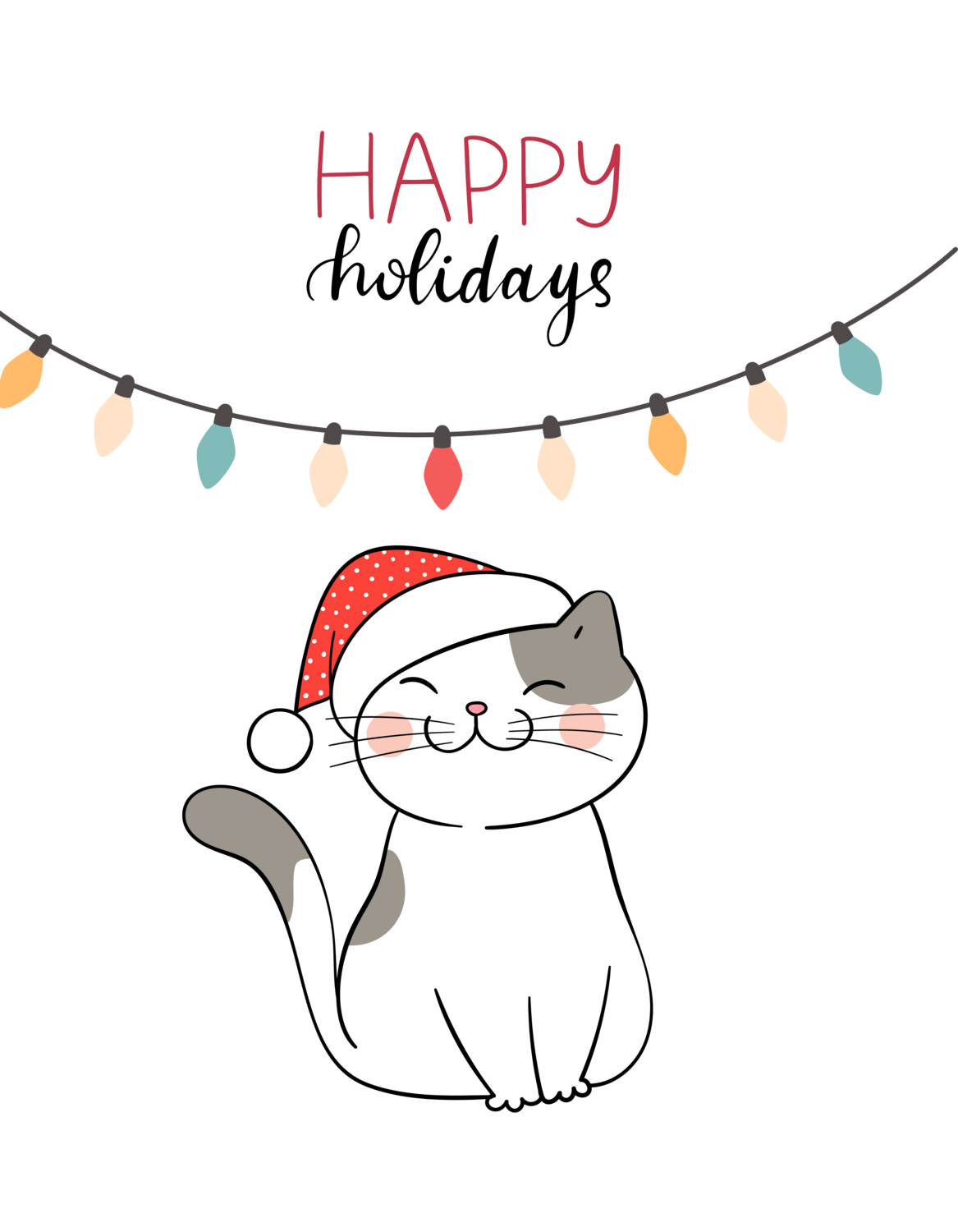 Happy Holidays - Cat