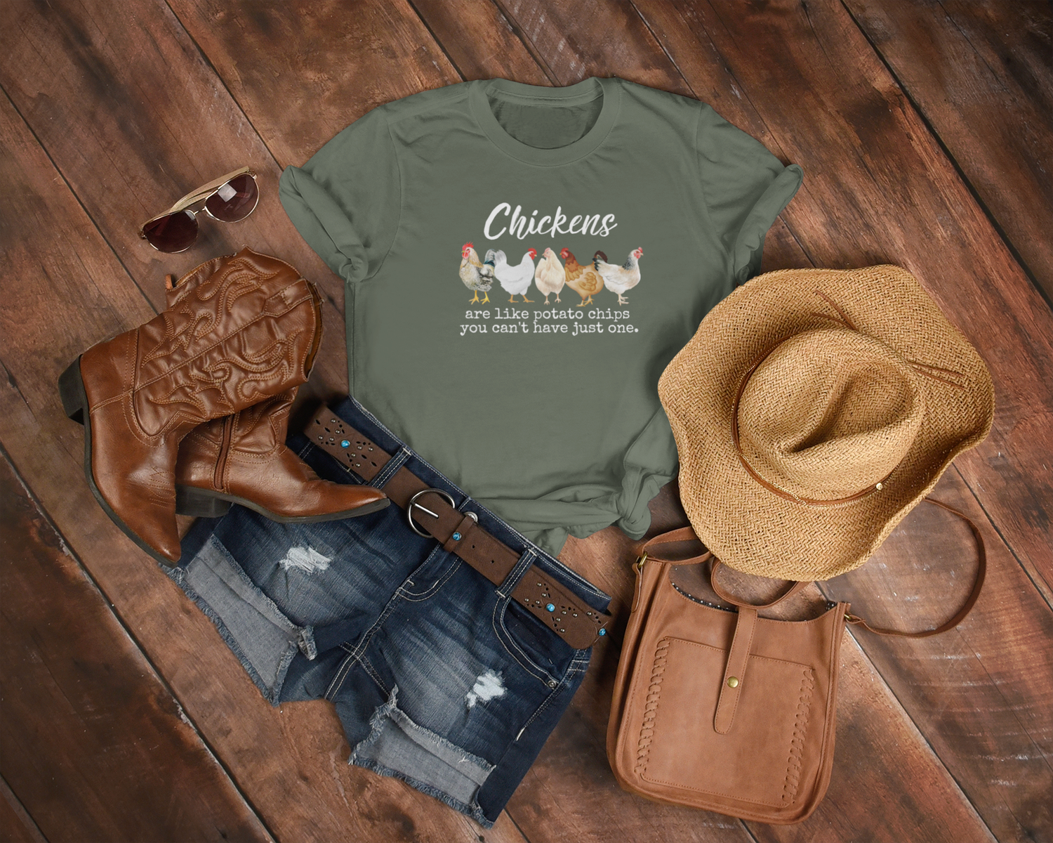 Chickens Are Like Potato Chips You Can't Just Have One -  Unisex t-shirt