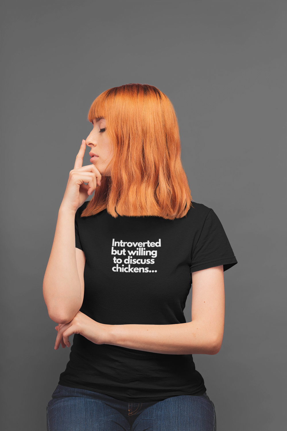 Introverted but willing to discuss Chickens - Unisex t-shirt