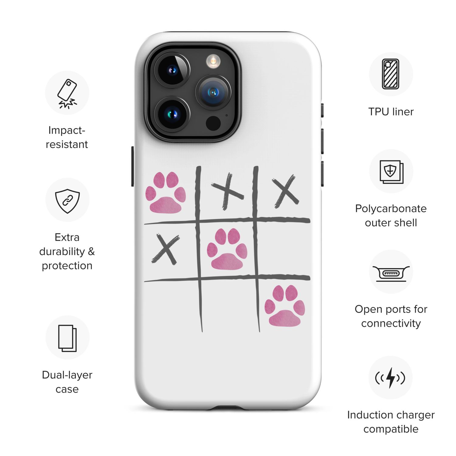 Tic Tac Paw - Tough Case for iPhone®