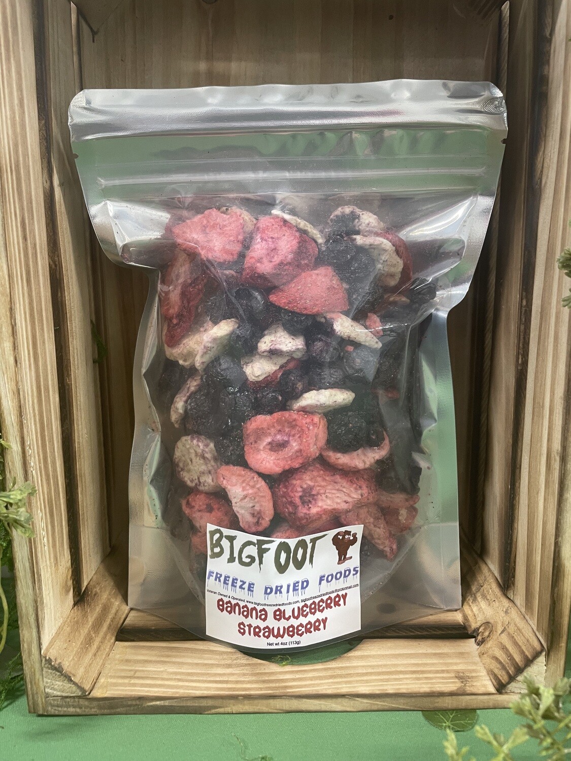 Banana, Blueberry, Strawberry-FREEZE DRIED-BIGFOOT BAG
