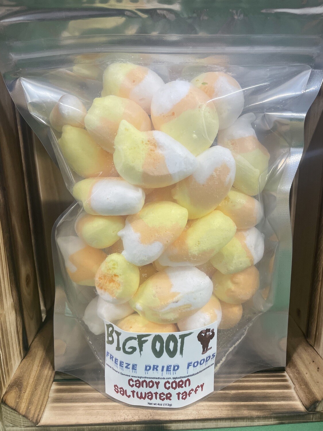 Candy Corn Saltwater Taffy-FREEZE DRIED-BIGFOOT BAG