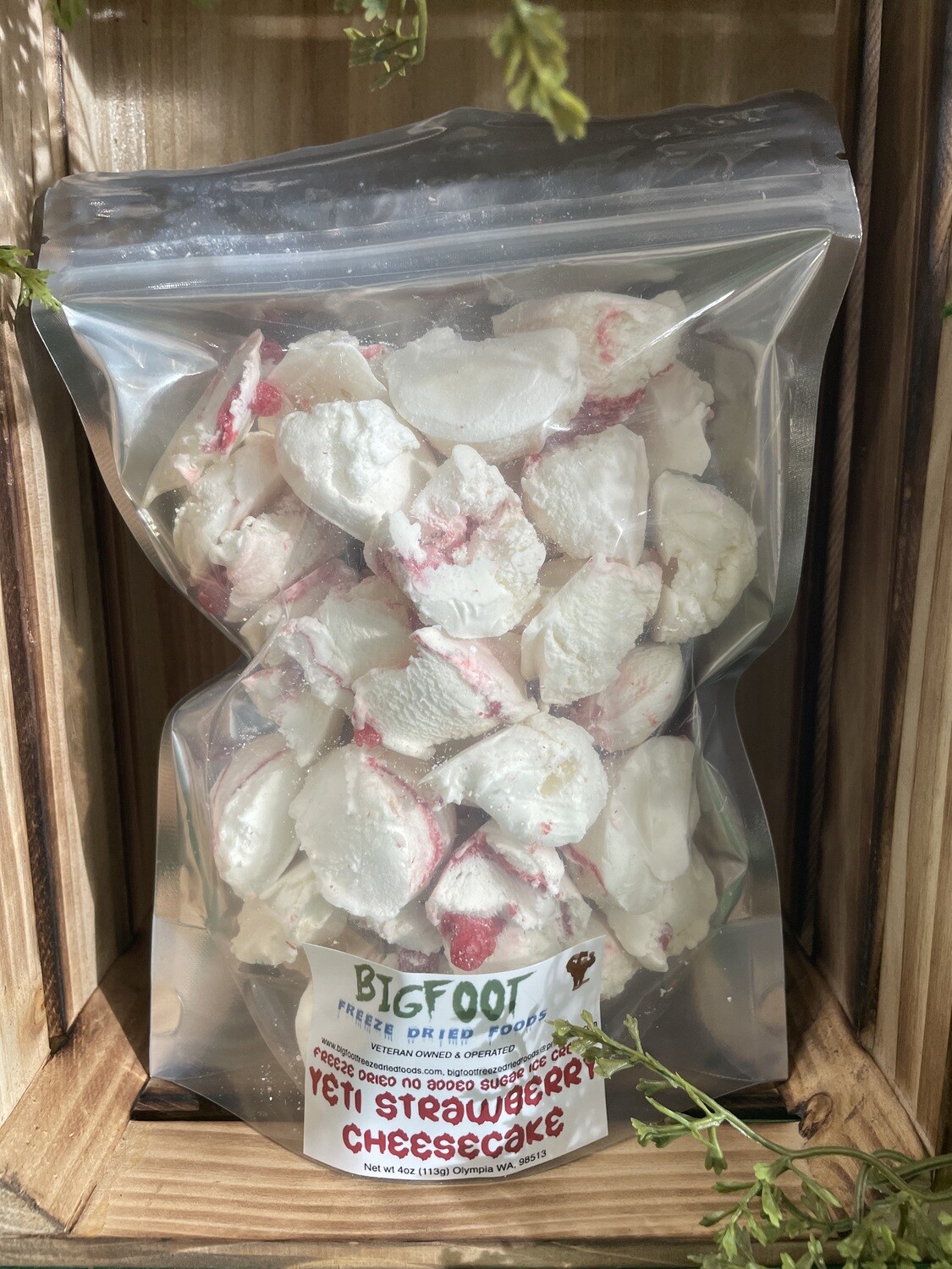Yeti Strawberry Cheesecake Ice Cream-NO ADDED SUGAR-FREEZE DRIED-BIGFOOT BAG