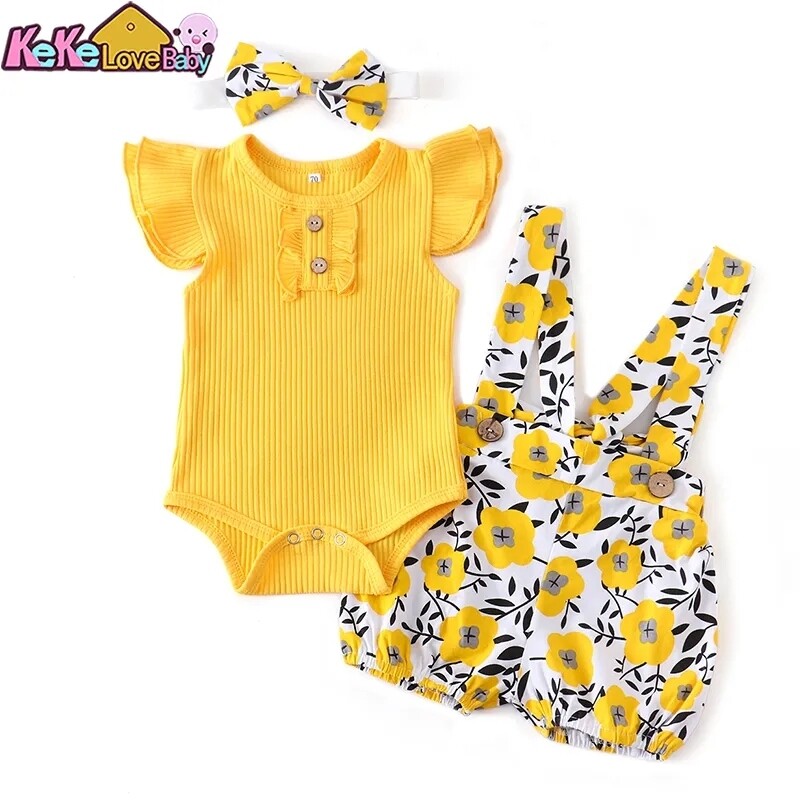 Kids wear, summer holiday 3pcs with a headband