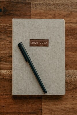 SAMPLE. Linen notebook fabric cover journal