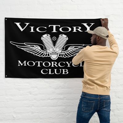 VMC Flag - White on Black