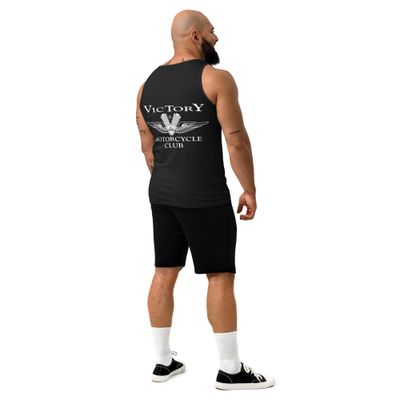 Unisex garment-dyed tank top, White Logo