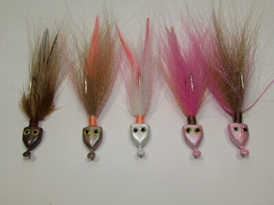FHQ Bonefish Jigs Brown and Pink BWP155