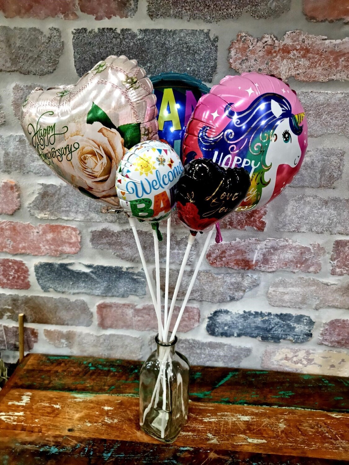 Larger air balloons on stick