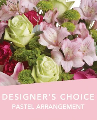 Designer's choice pastel arrangement