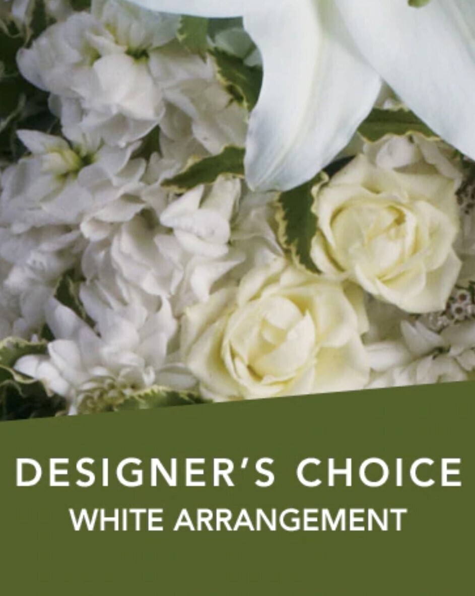 Designer's choice white arrangement