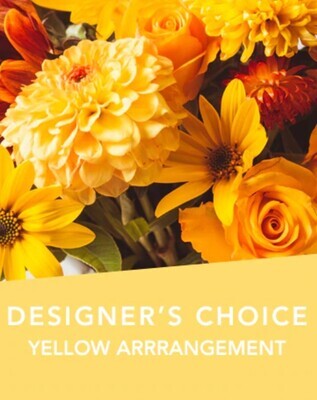 Designer's choice yellow arrangement