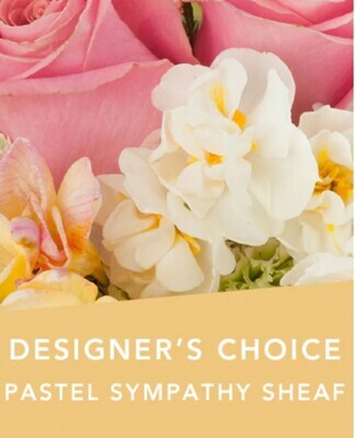 Designer's choice pastel sympathy wreath