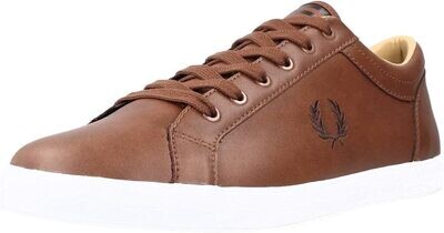 FRED PERRY LEATHER TAN MARRON
