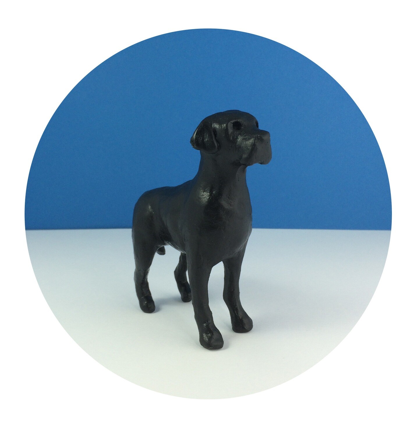 Black Labrador Little Dog Print
