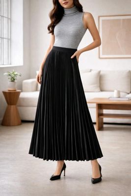 Jupe longue plissée