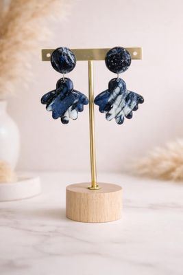 Boucles d’oreilles bleu nuit