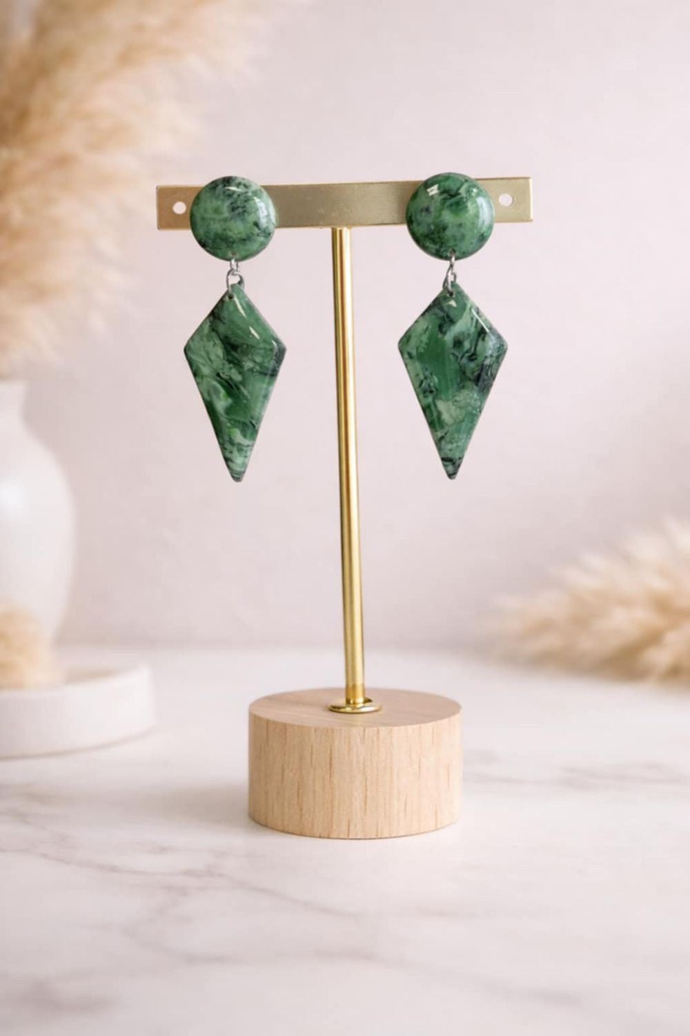 Boucles d’oreilles Vertes