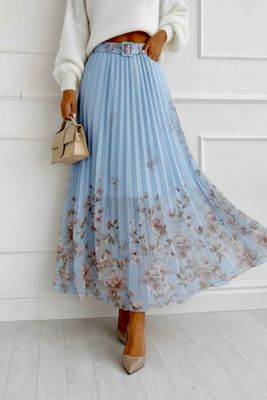 Jupe plissée fleurie