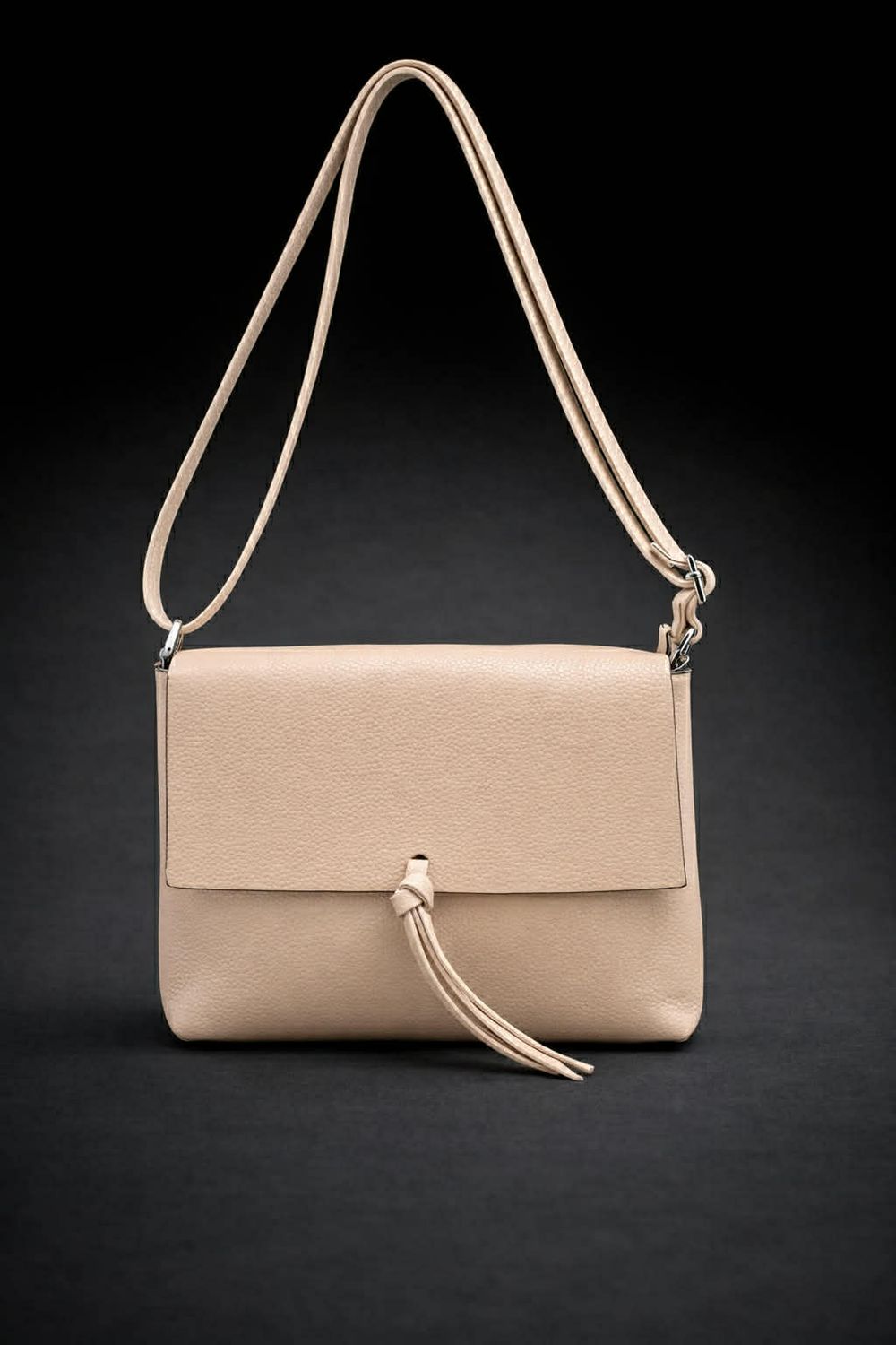 Sac en simili cuir beige