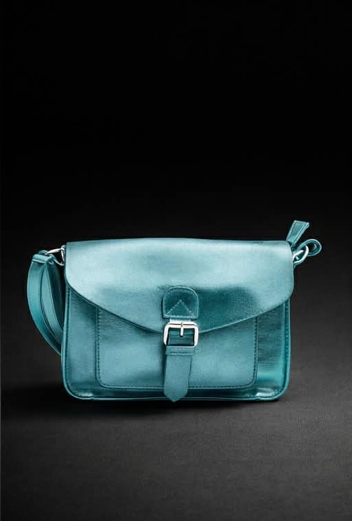 Sac bleu canard métallisé