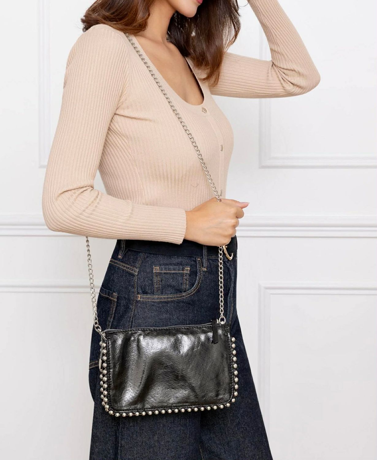 Sac métallisé noir