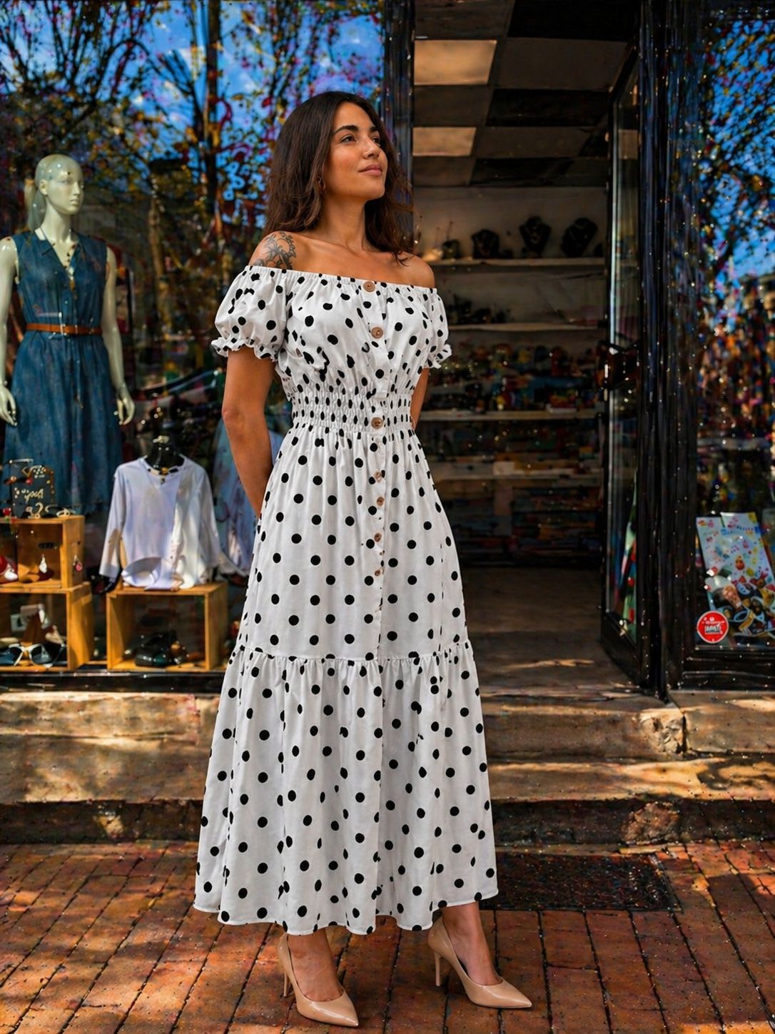 Robe à pois