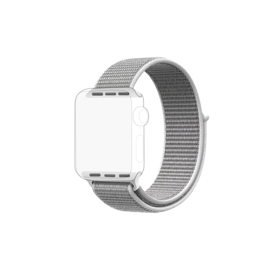 Grey Apple Watch strap