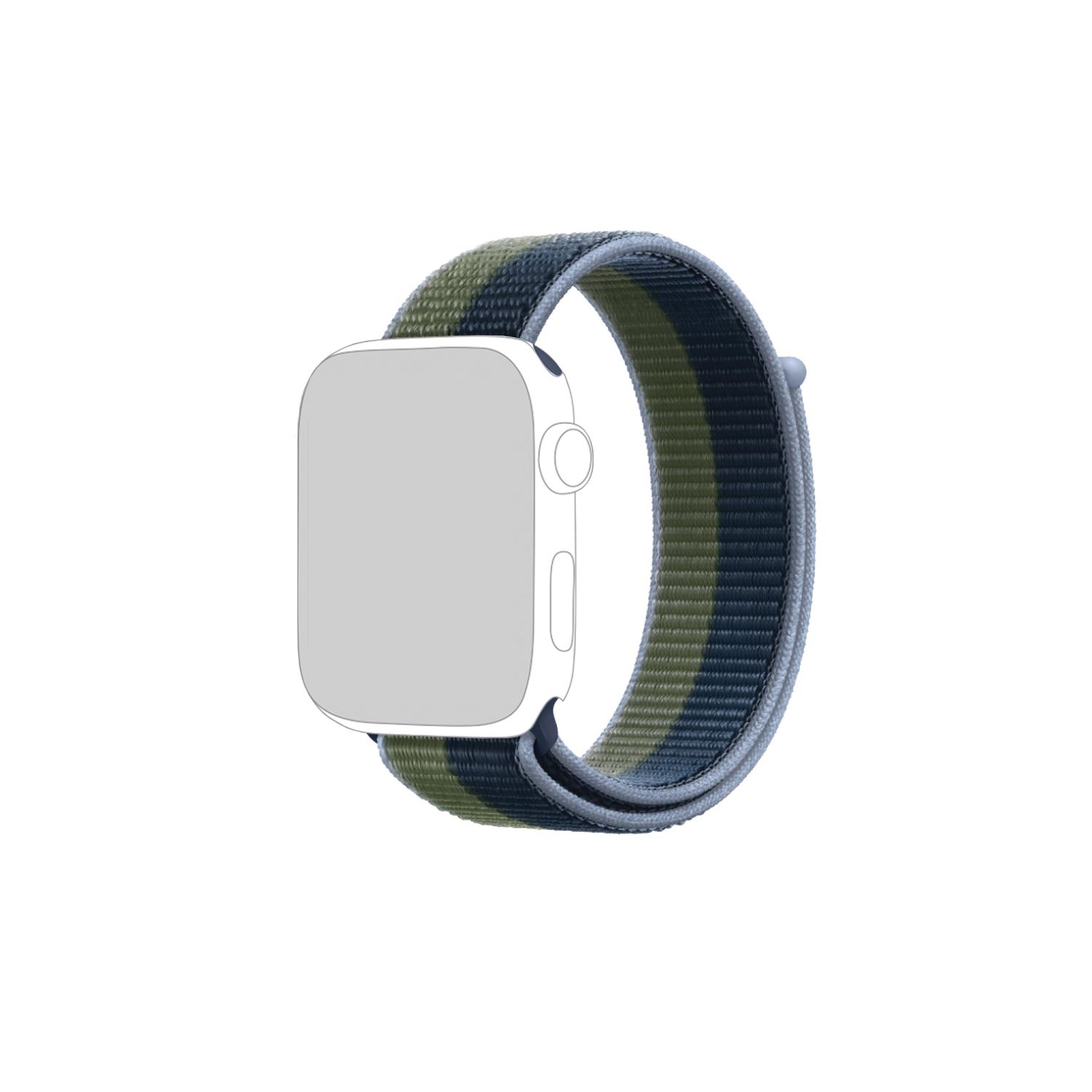 Dark Green and Blue Apple Watch strap